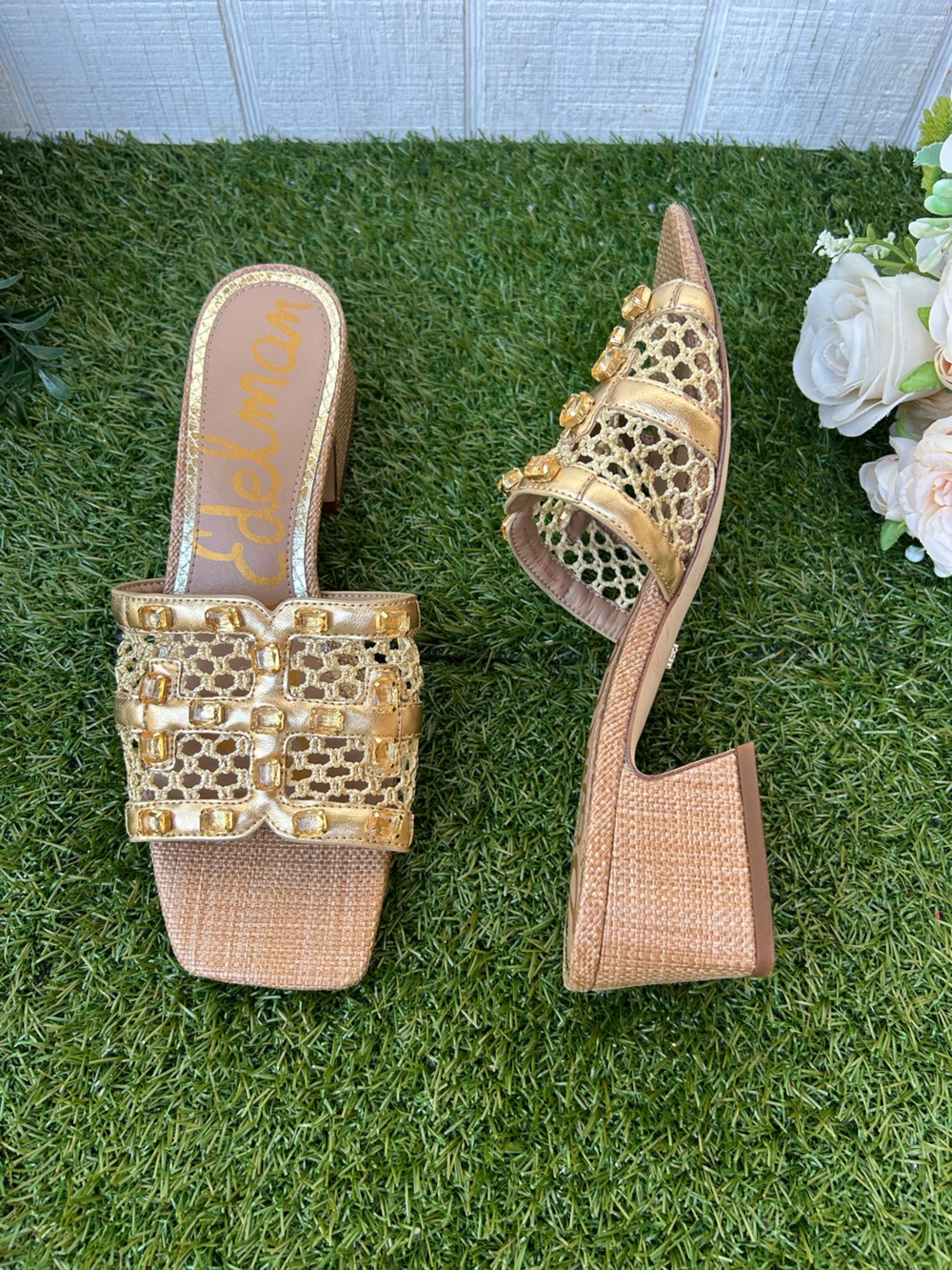 SAM EDELMAN
Webster mesh sandals AMBER GOLD MULT size 8.5 new - Picture 11 of 16